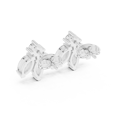 Varellia Marquise Floral Diamond Studs
