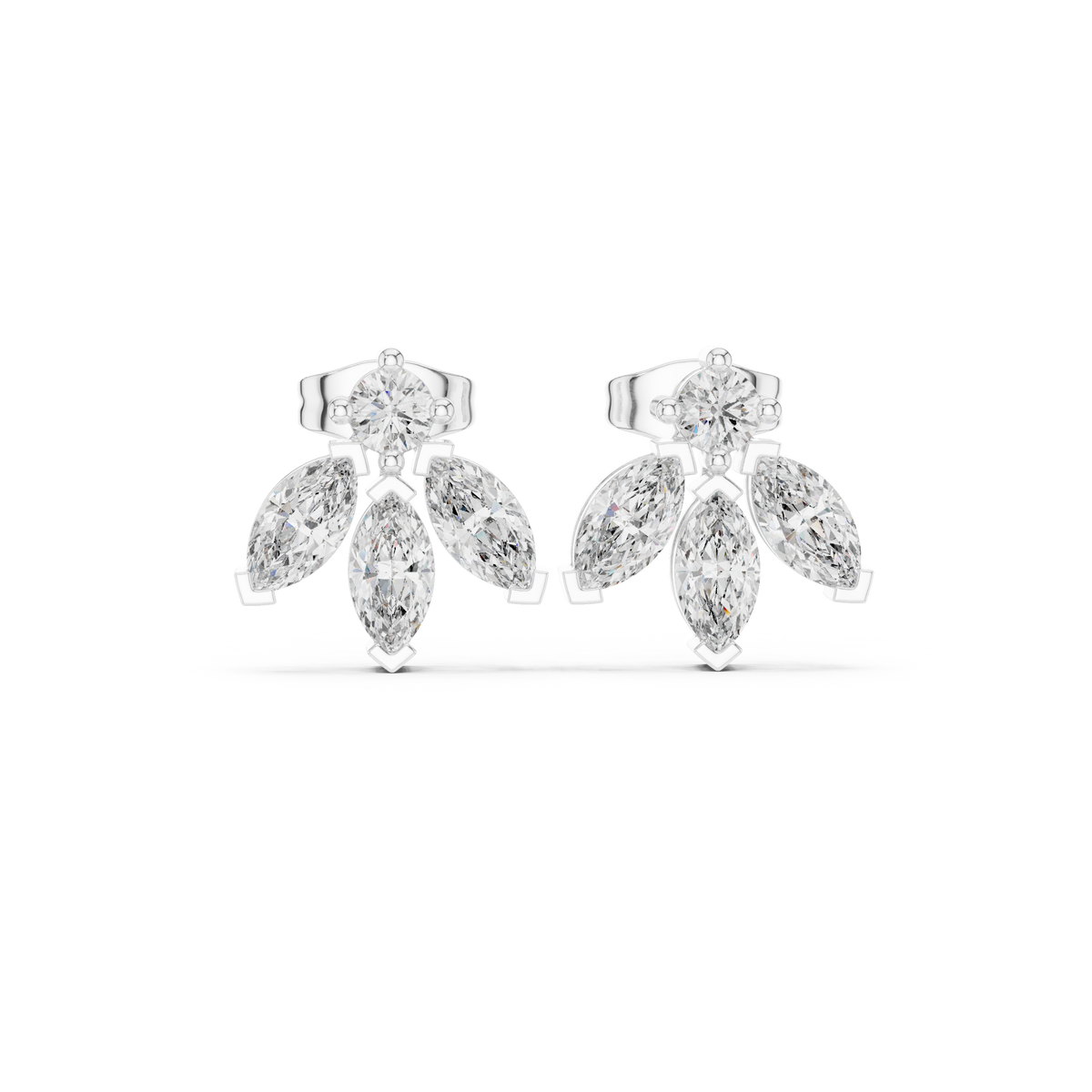 Varellia Marquise Floral Diamond Studs