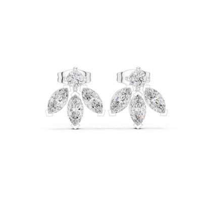 Varellia Marquise Floral Diamond Studs