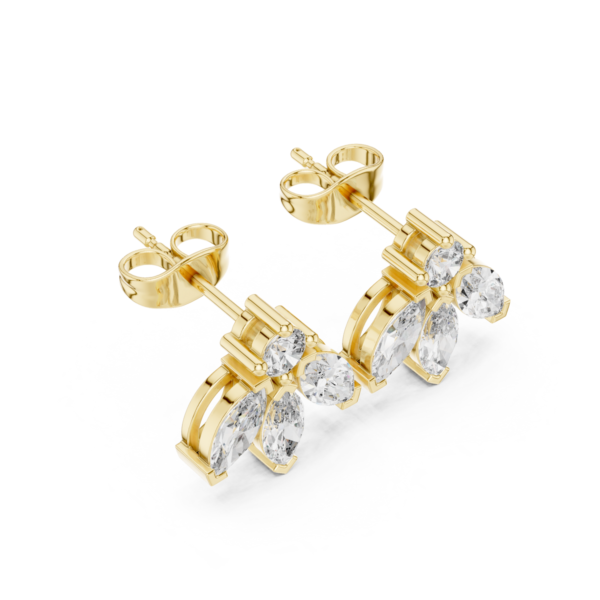 Varellia Marquise Floral Diamond Studs