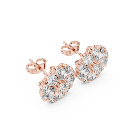 Avenyra Floral Diamond Bloom Studs