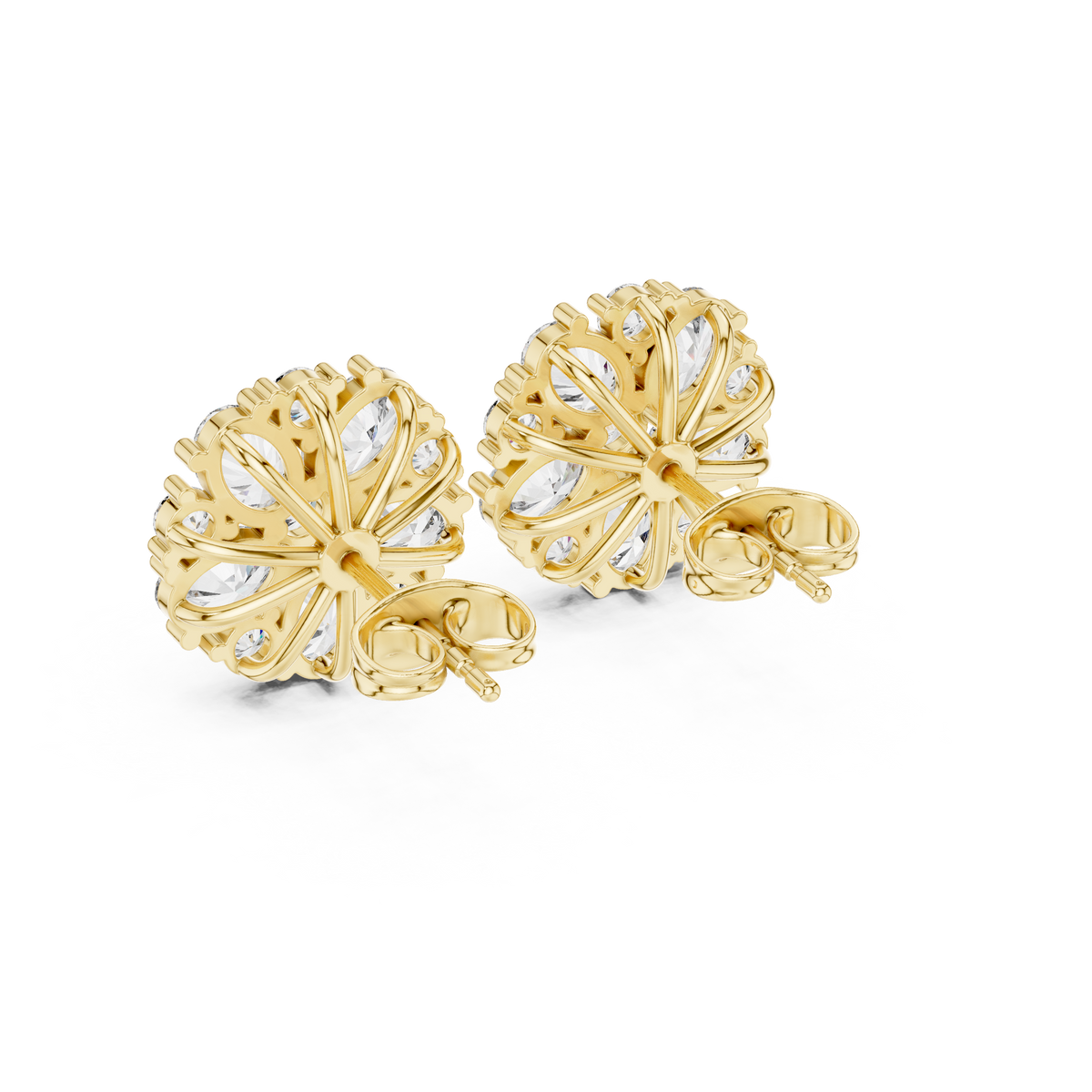 Avenyra Floral Diamond Bloom Studs