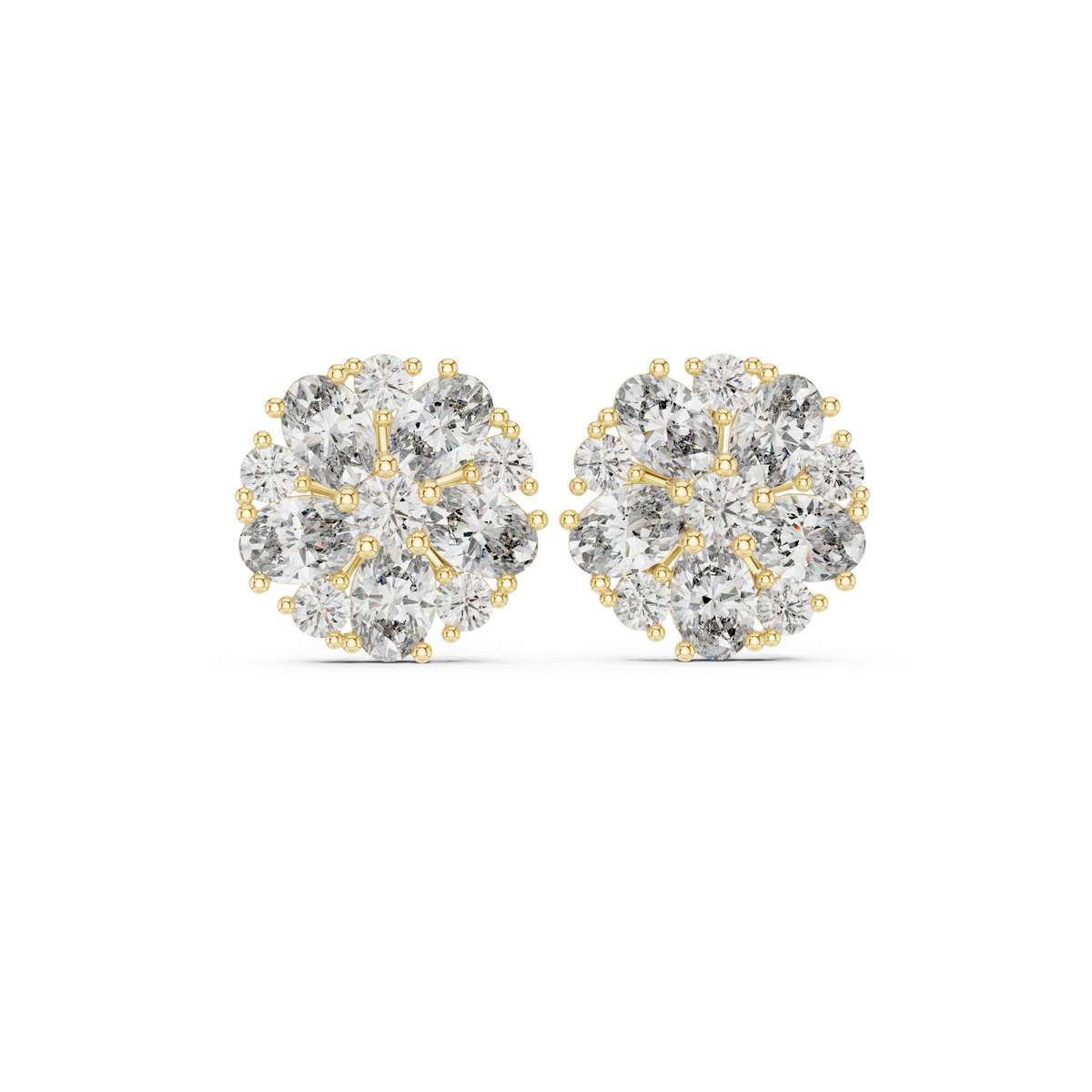 Avenyra Floral Diamond Bloom Studs