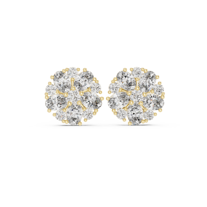 Avenyra Floral Diamond Bloom Studs