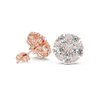 Avenyra Floral Diamond Bloom Studs