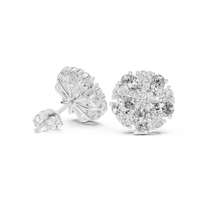 Avenyra Floral Diamond Bloom Studs