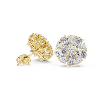 Avenyra Floral Diamond Bloom Studs