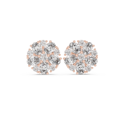 Avenyra Floral Diamond Bloom Studs