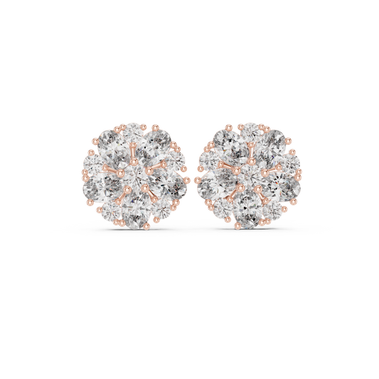 Avenyra Floral Diamond Bloom Studs