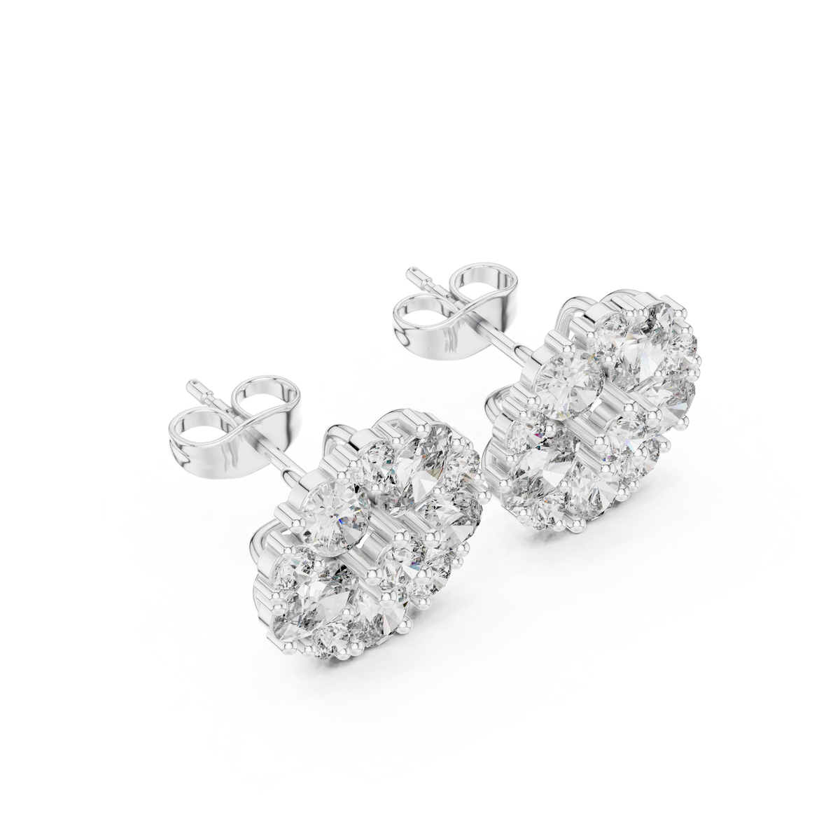 Avenyra Floral Diamond Bloom Studs