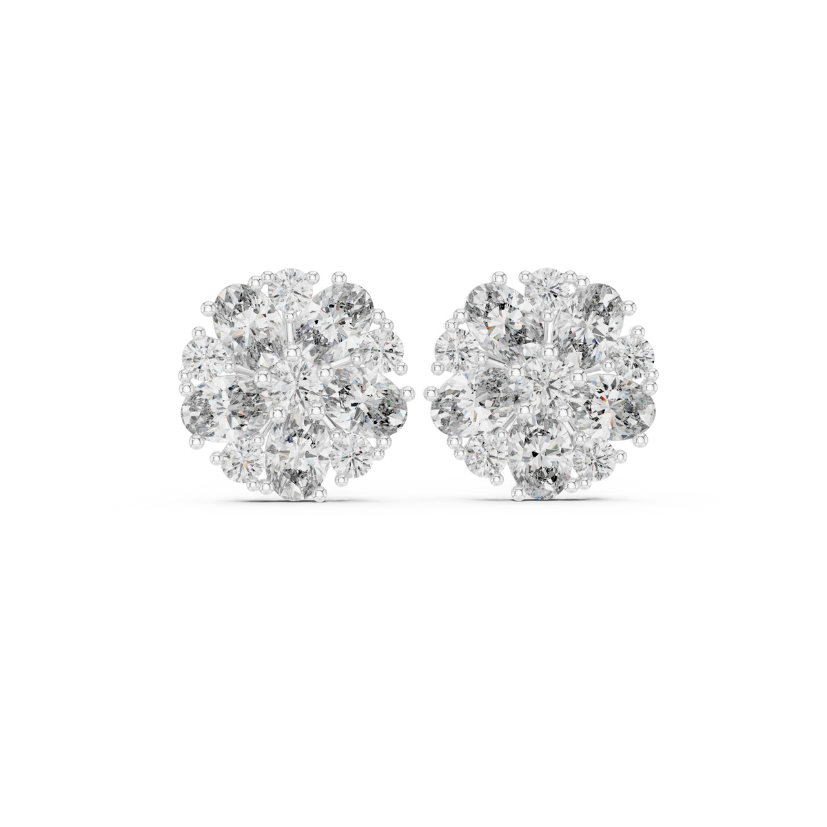Avenyra Floral Diamond Bloom Studs