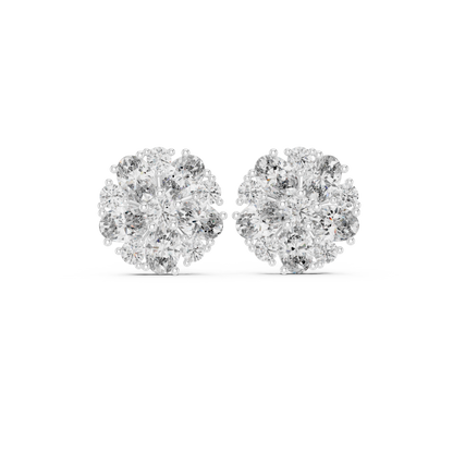 Avenyra Floral Diamond Bloom Studs