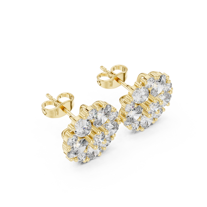 Avenyra Floral Diamond Bloom Studs