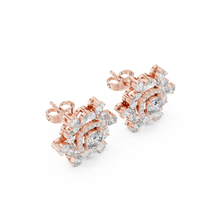Virelune Floral Diamond Radiance Studs