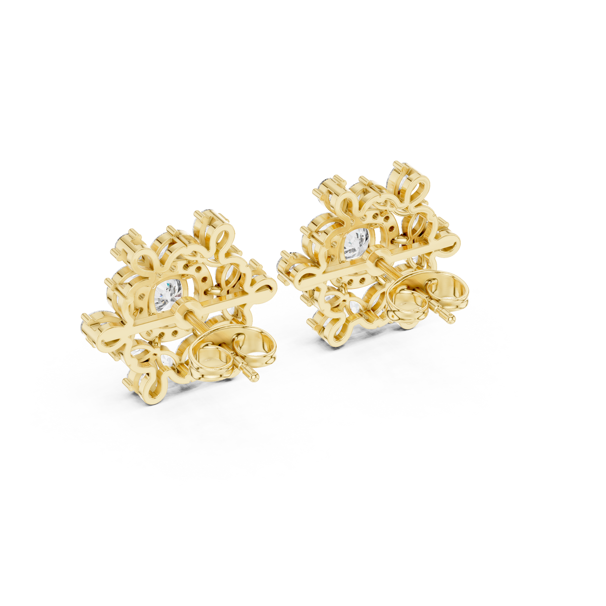 Virelune Floral Diamond Radiance Studs