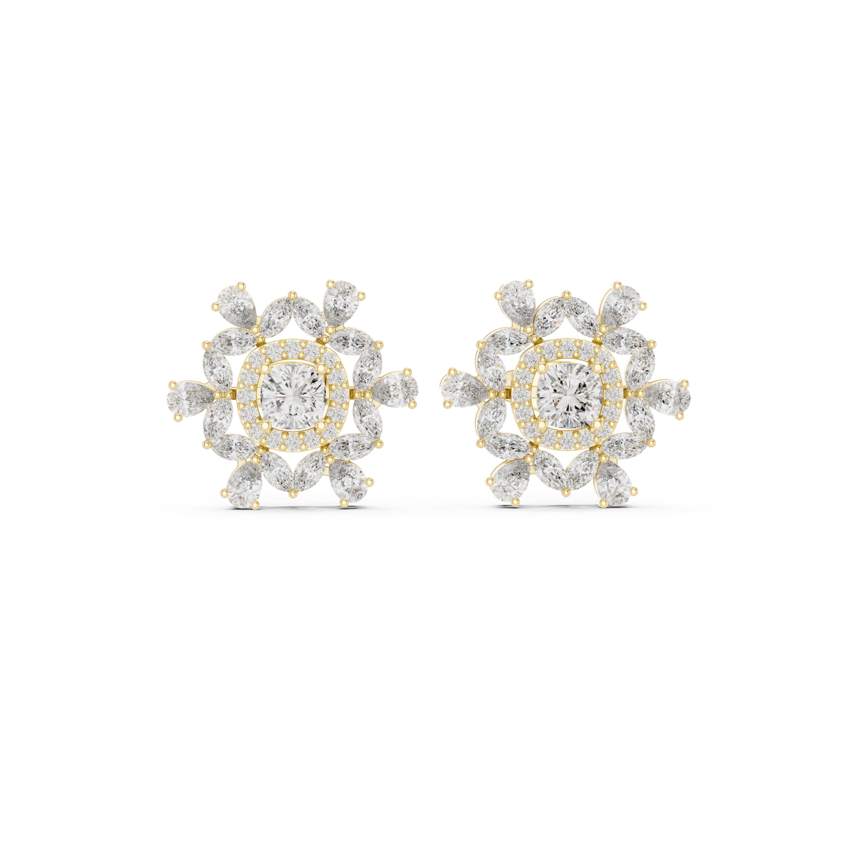 Virelune Floral Diamond Radiance Studs