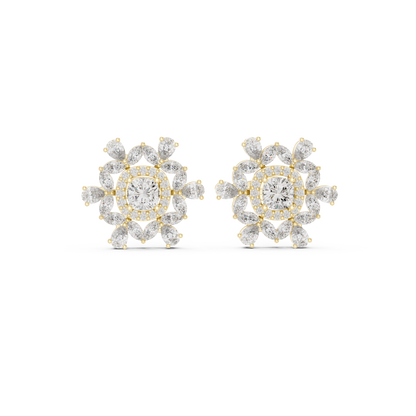 Virelune Floral Diamond Radiance Studs