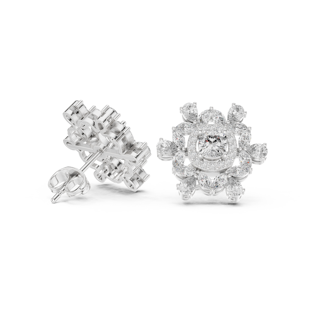 Virelune Floral Diamond Radiance Studs