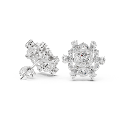 Virelune Floral Diamond Radiance Studs