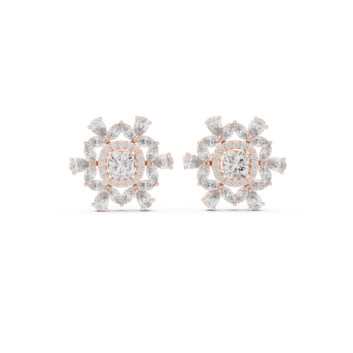 Virelune Floral Diamond Radiance Studs