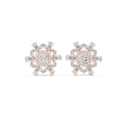 Virelune Floral Diamond Radiance Studs