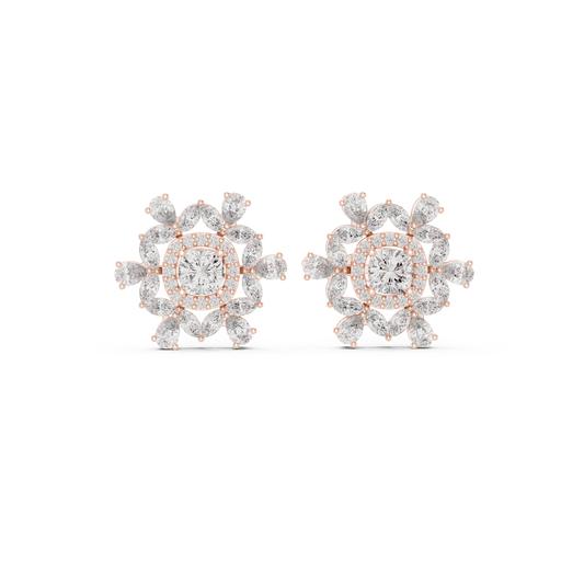 Virelune Floral Diamond Radiance Studs
