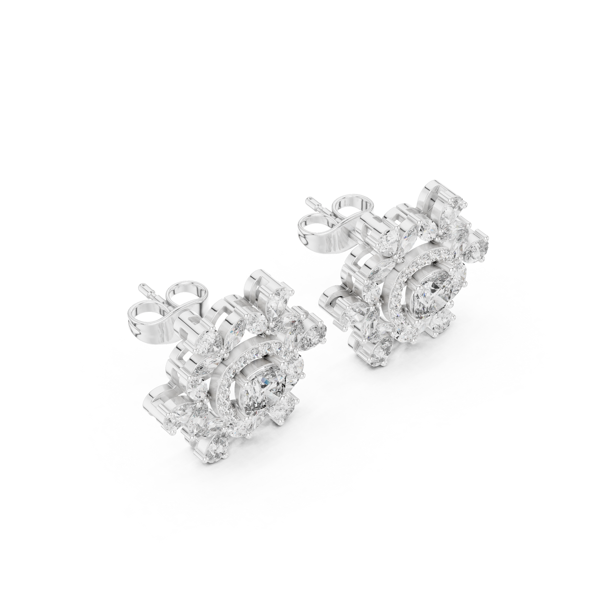 Virelune Floral Diamond Radiance Studs