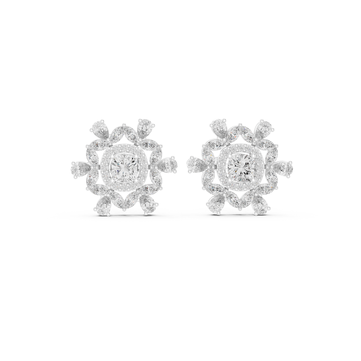 Virelune Floral Diamond Radiance Studs