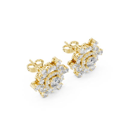 Virelune Floral Diamond Radiance Studs