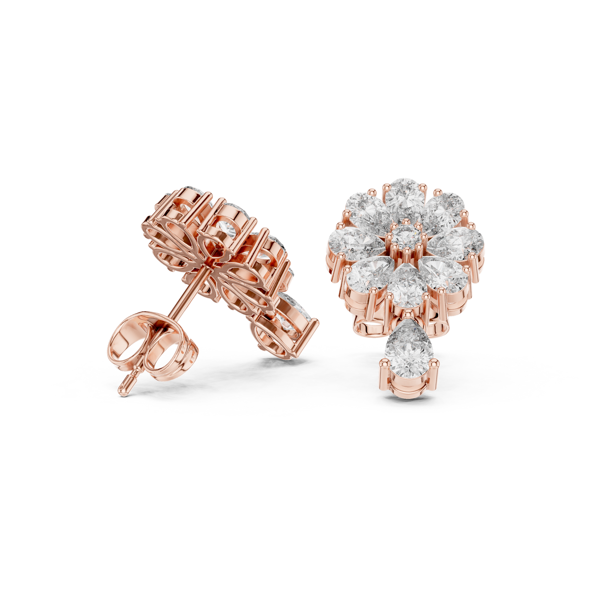 Elvarine Floral Diamond Blossom Drops