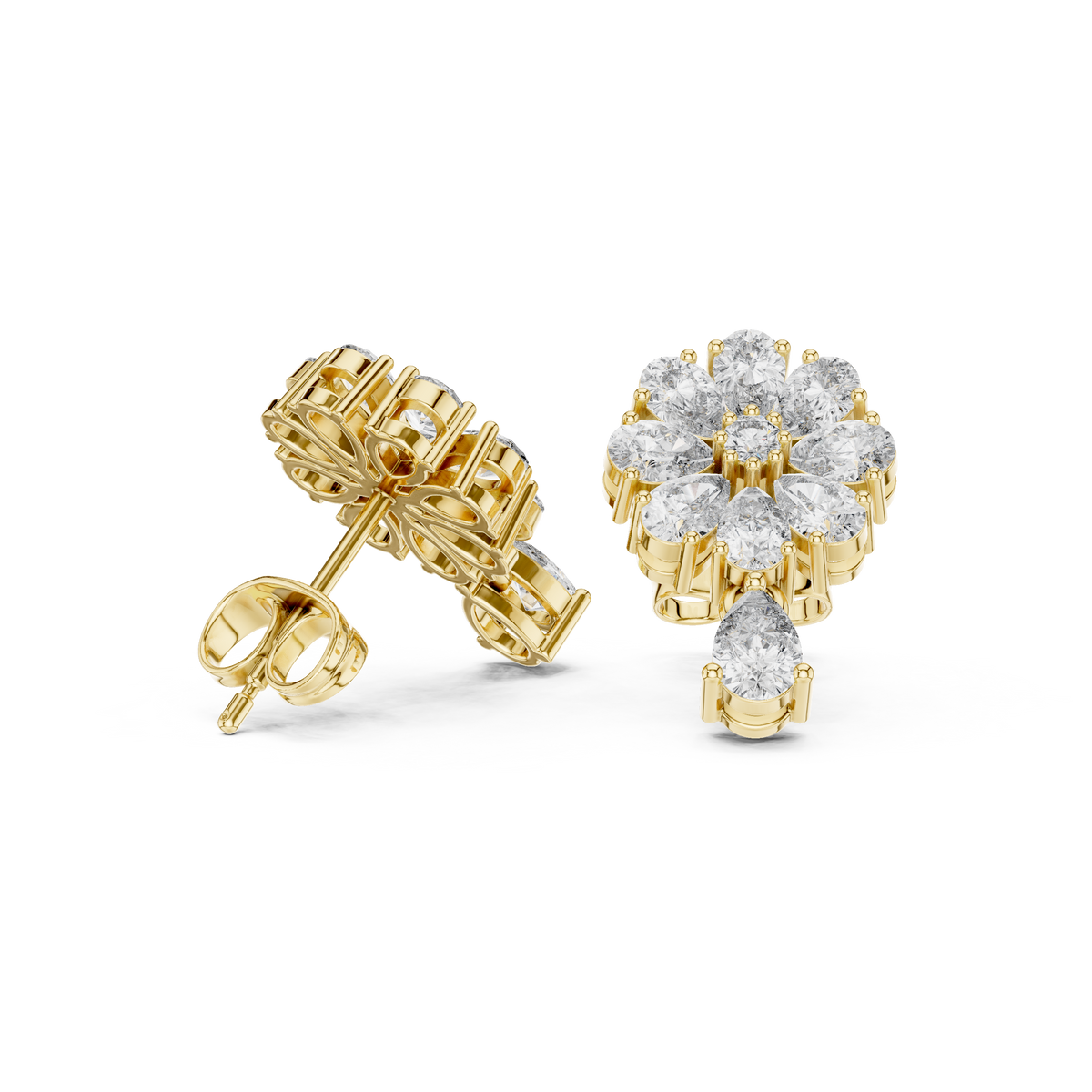Elvarine Floral Diamond Blossom Drops