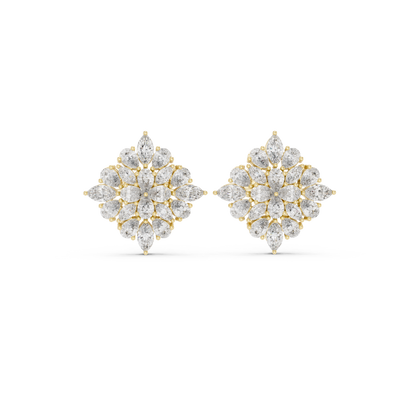 Virellia Floral Diamond Bloom Studs