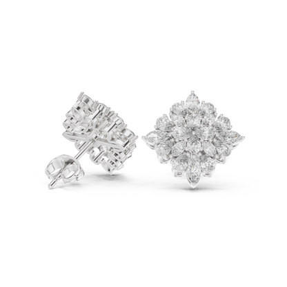 Virellia Floral Diamond Bloom Studs
