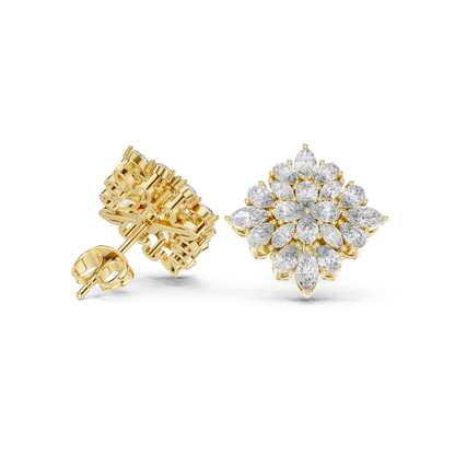 Virellia Floral Diamond Bloom Studs