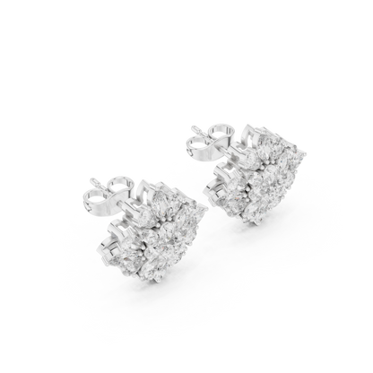 Virellia Floral Diamond Bloom Studs