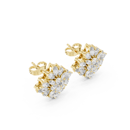 Virellia Floral Diamond Bloom Studs
