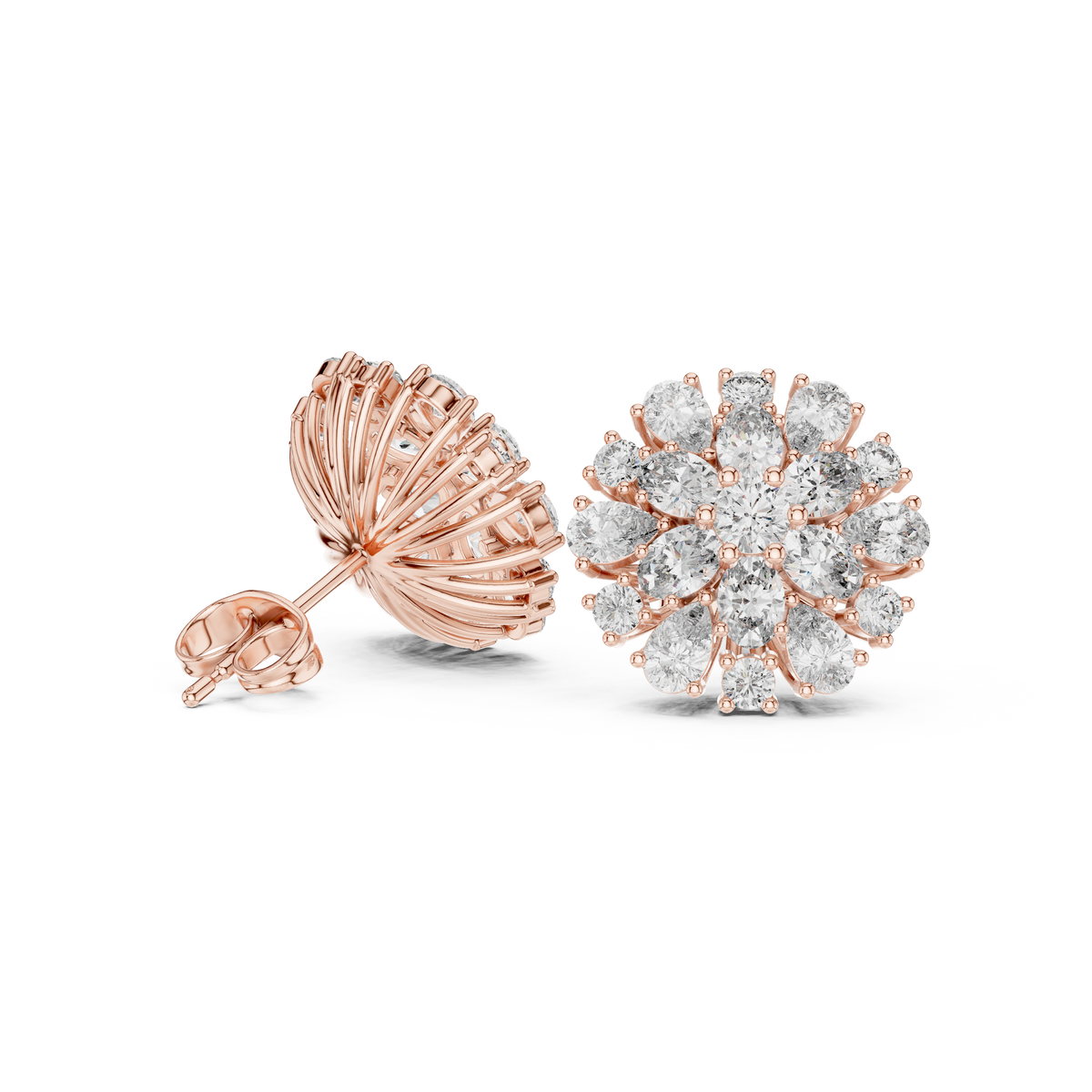 Elara Floral Diamond Radiance Studs