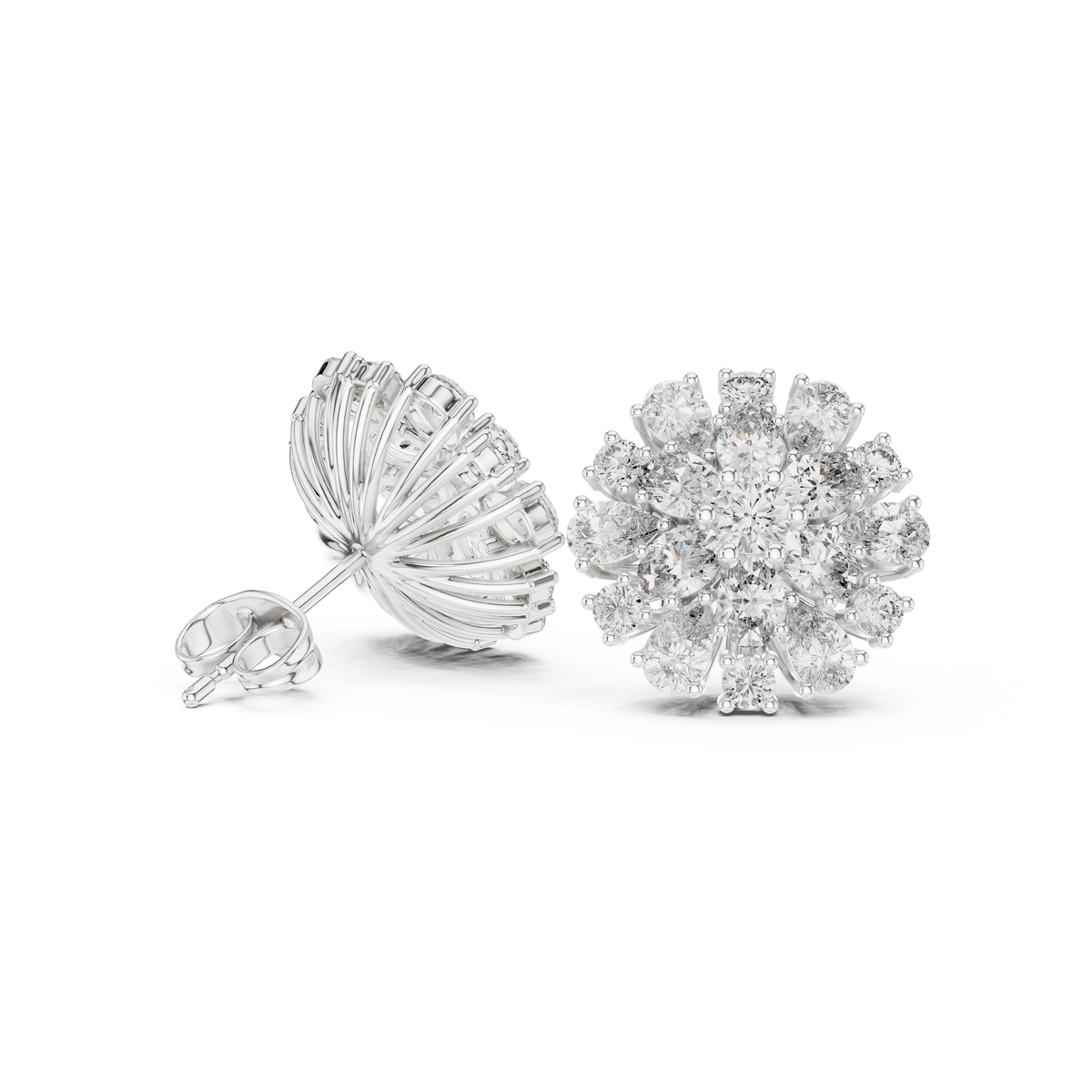 Elara Floral Diamond Radiance Studs