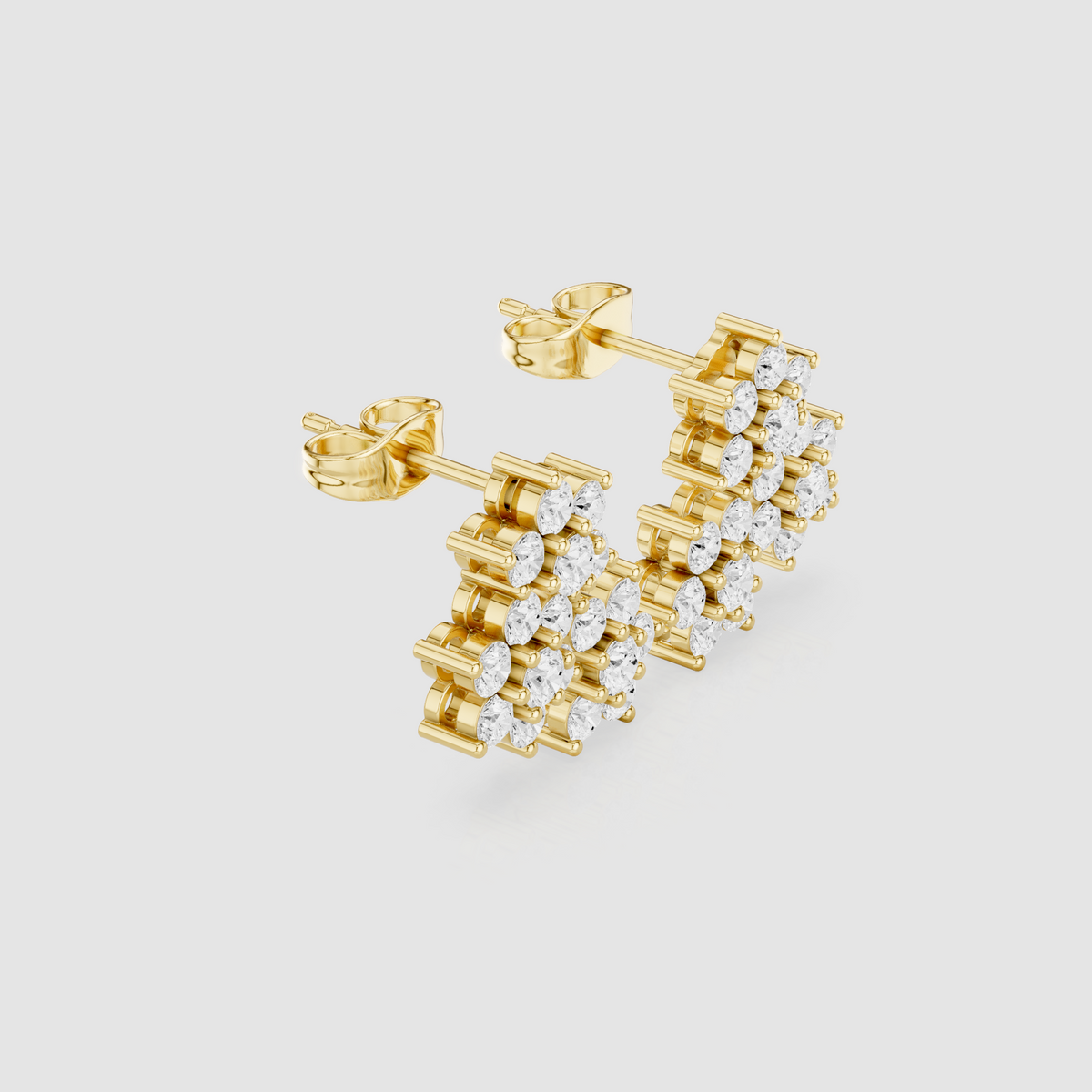 Elara Floral Cluster Diamond Studs
