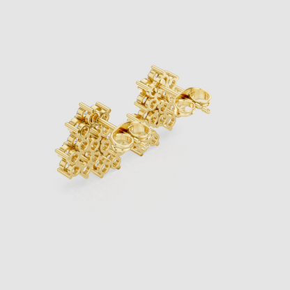 Elara Floral Cluster Diamond Studs