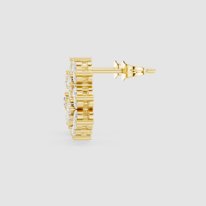 Elara Floral Cluster Diamond Studs