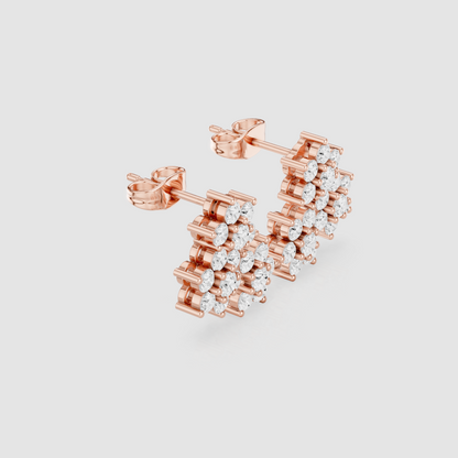 Elara Floral Cluster Diamond Studs