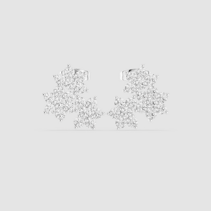 Elara Floral Cluster Diamond Studs