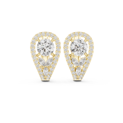 Norelle Teardrop Diamond Hoops
