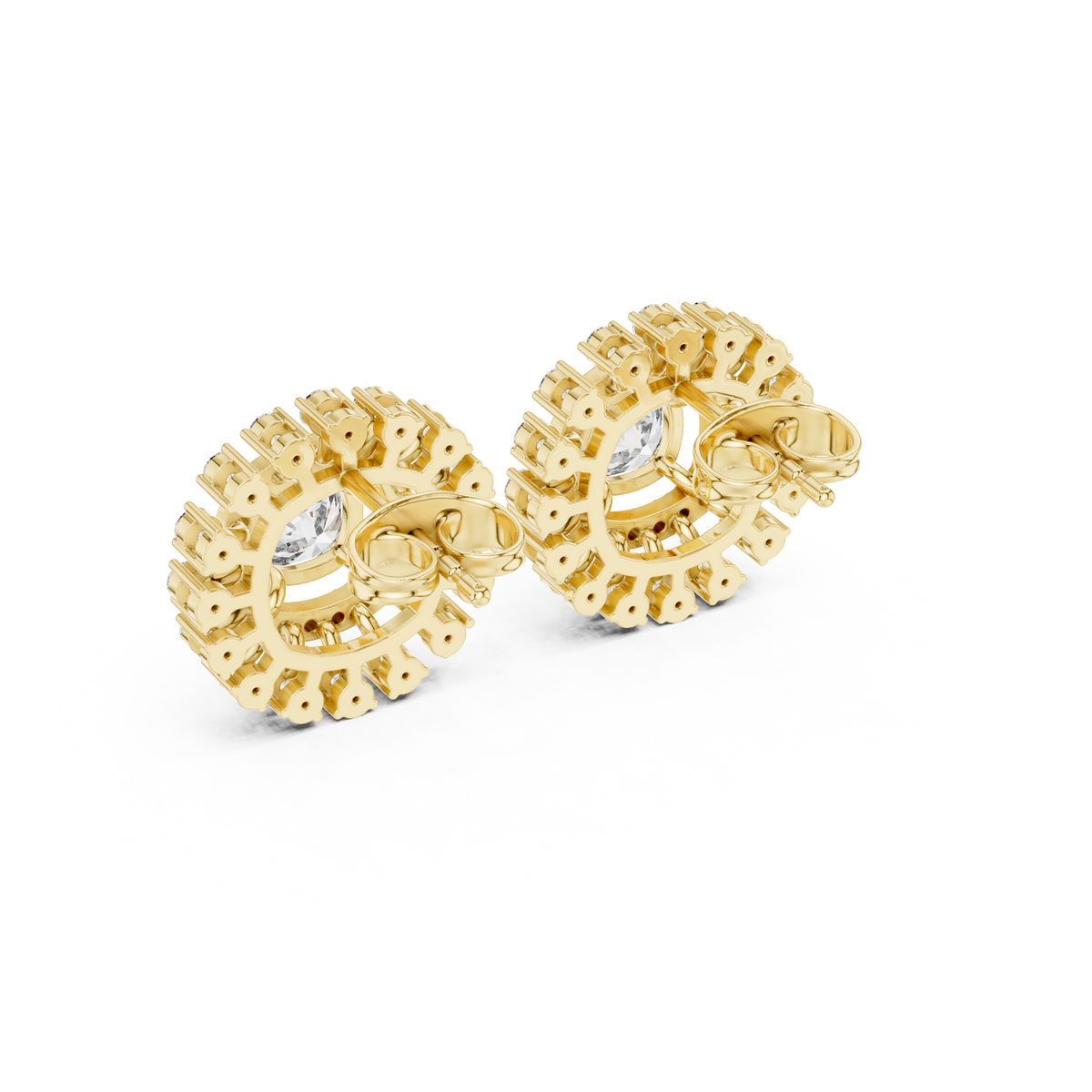 Elara Radiant Cushion Diamond Studs
