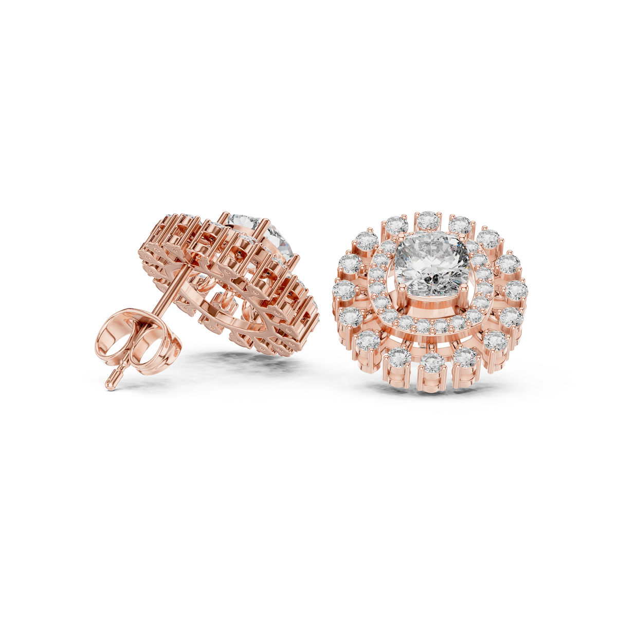 Elara Radiant Cushion Diamond Studs