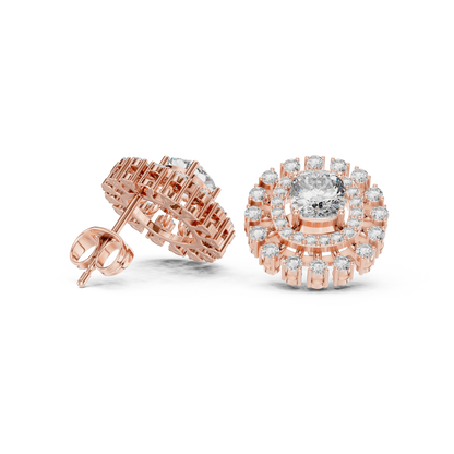 Elara Radiant Cushion Diamond Studs
