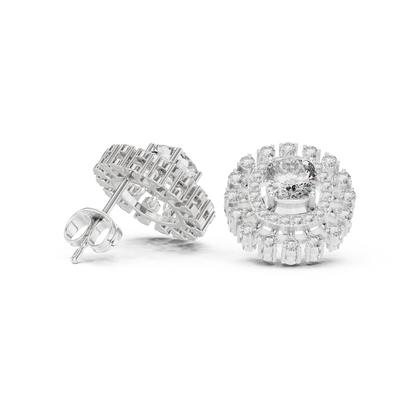 Elara Radiant Cushion Diamond Studs