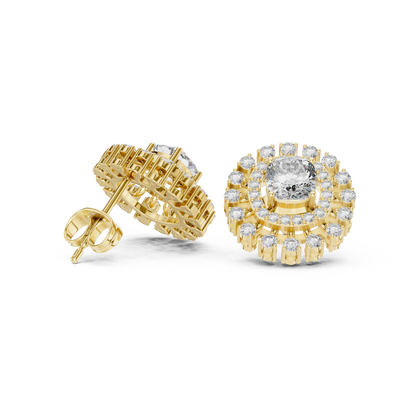 Elara Radiant Cushion Diamond Studs