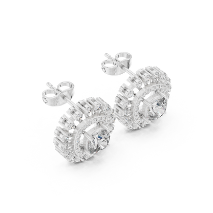 Elara Radiant Cushion Diamond Studs
